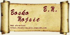 Boško Mojsić vizit kartica
